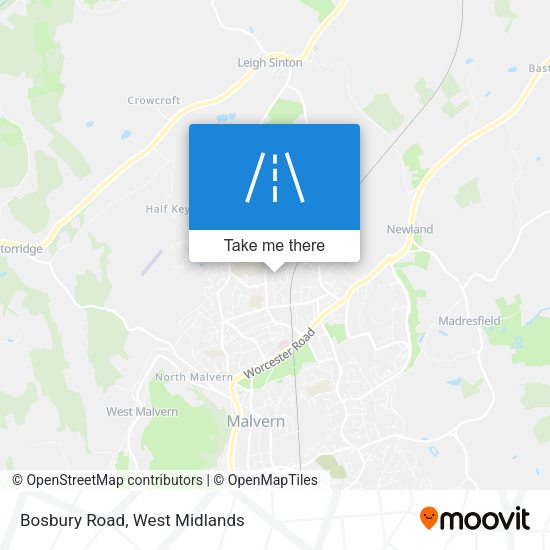 Bosbury Road map
