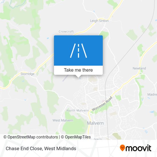 Chase End Close map