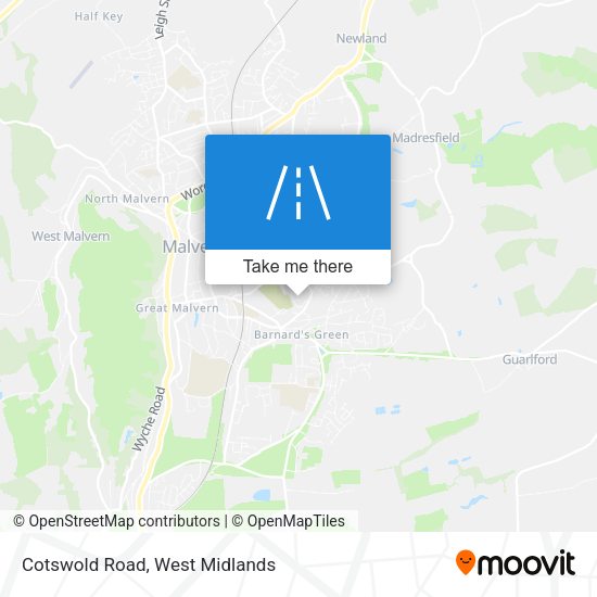 Cotswold Road map