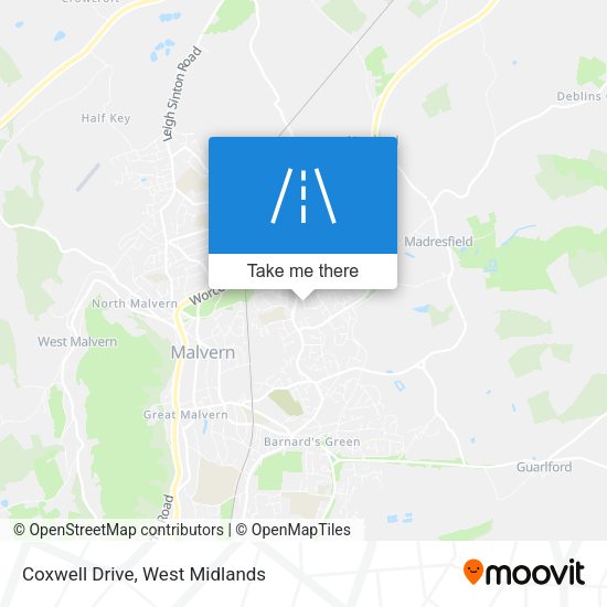 Coxwell Drive map