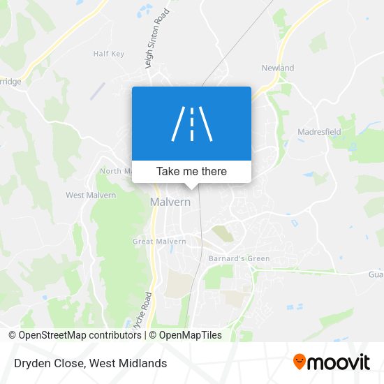 Dryden Close map