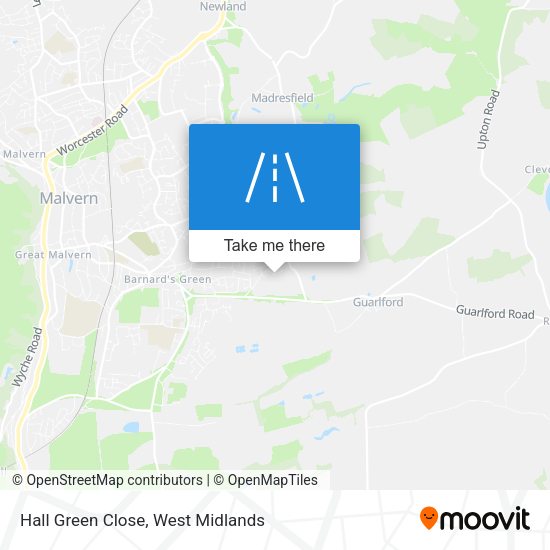 Hall Green Close map