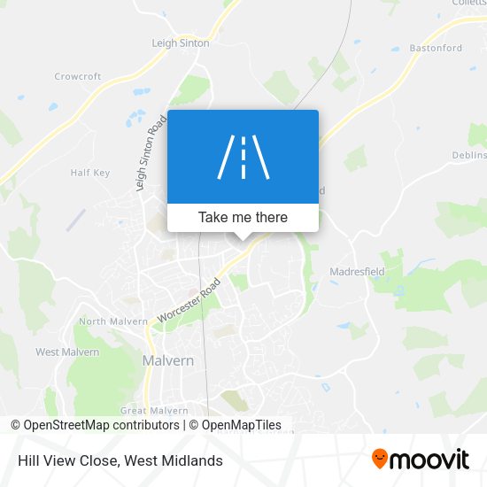 Hill View Close map