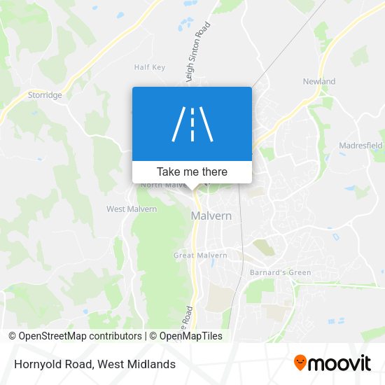 Hornyold Road map