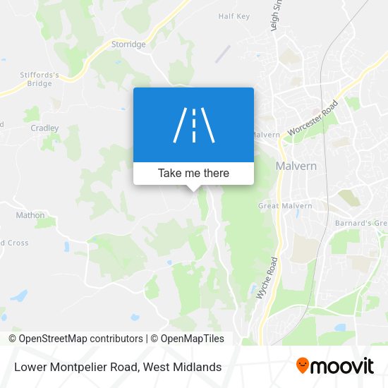 Lower Montpelier Road map