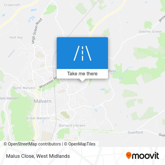 Malus Close map