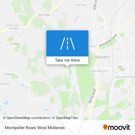 Montpelier Road map