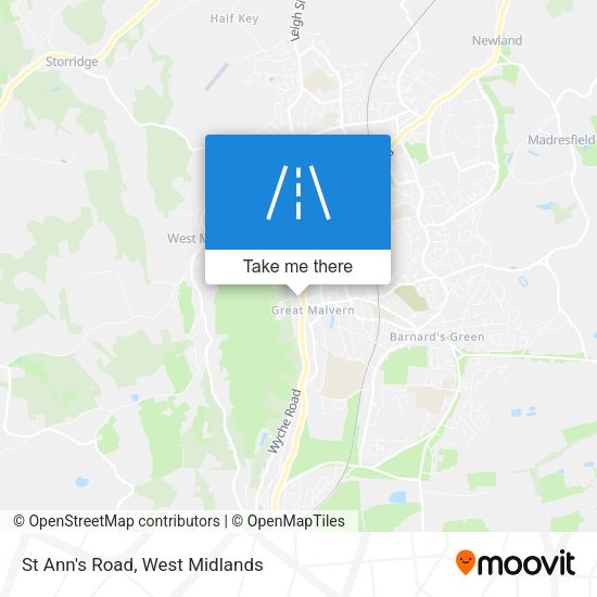 St Ann's Road map
