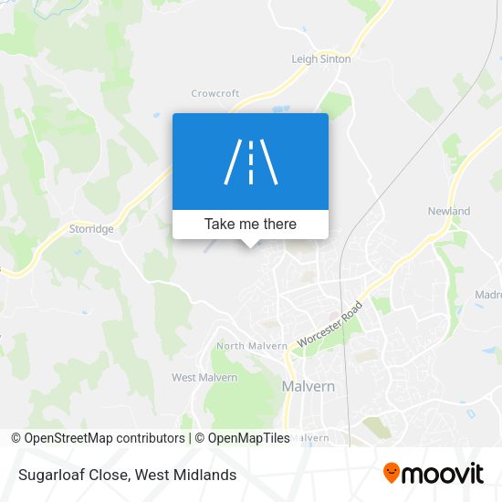 Sugarloaf Close map