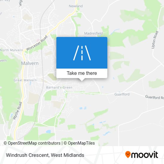 Windrush Crescent map