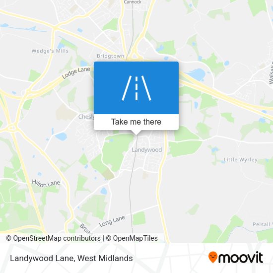Landywood Lane map