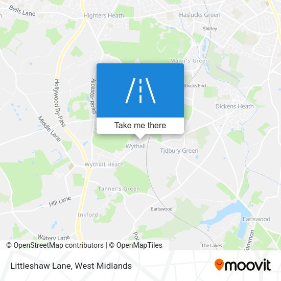 Littleshaw Lane map