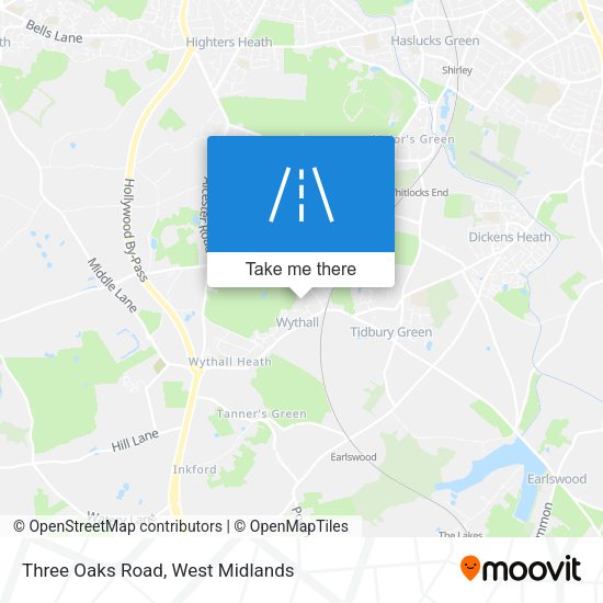 Three Oaks Road map