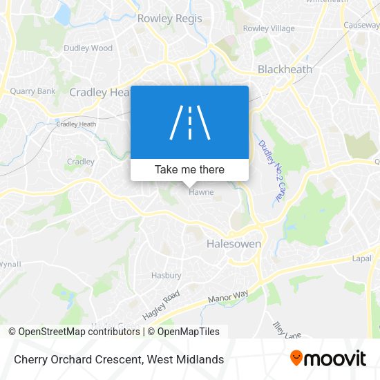 Cherry Orchard Crescent map