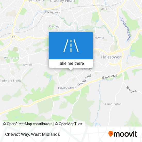 Cheviot Way map
