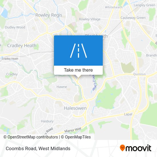 Coombs Road map
