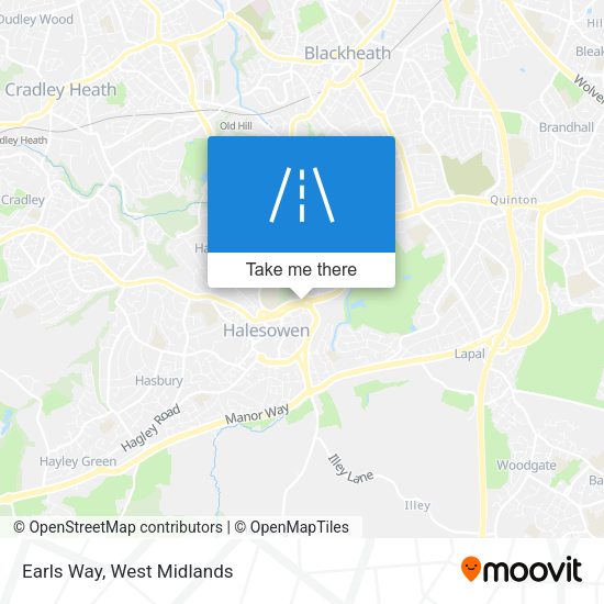 Earls Way map