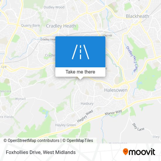 Foxhollies Drive map