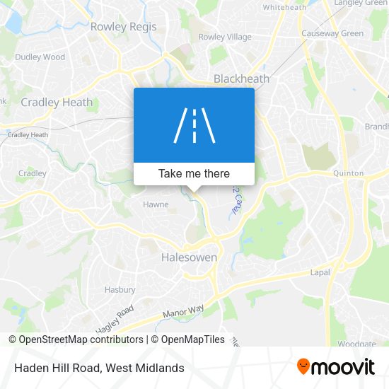 Haden Hill Road map
