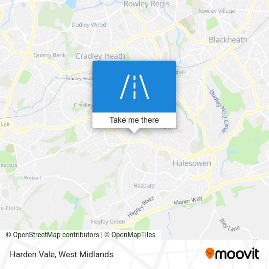 Harden Vale map
