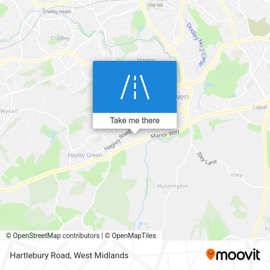 Hartlebury Road map