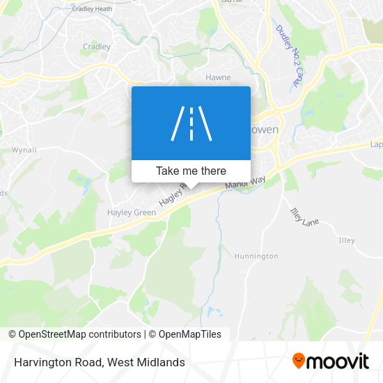 Harvington Road map