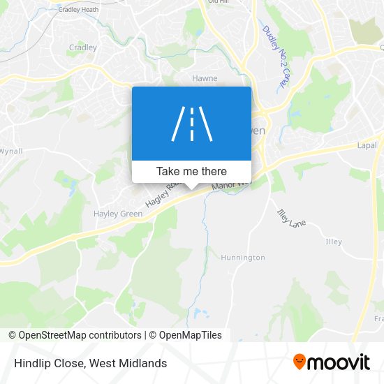 Hindlip Close map