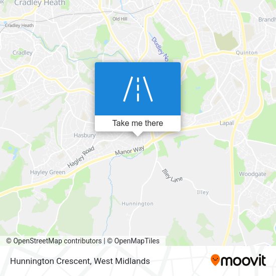 Hunnington Crescent map