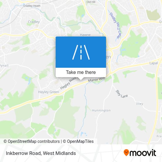 Inkberrow Road map