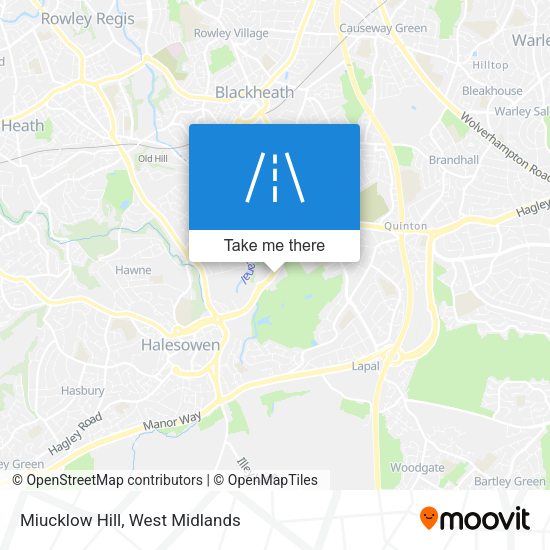 Miucklow Hill map