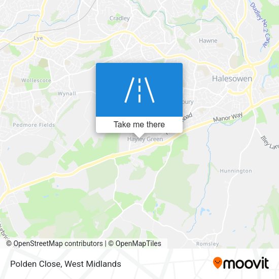 Polden Close map