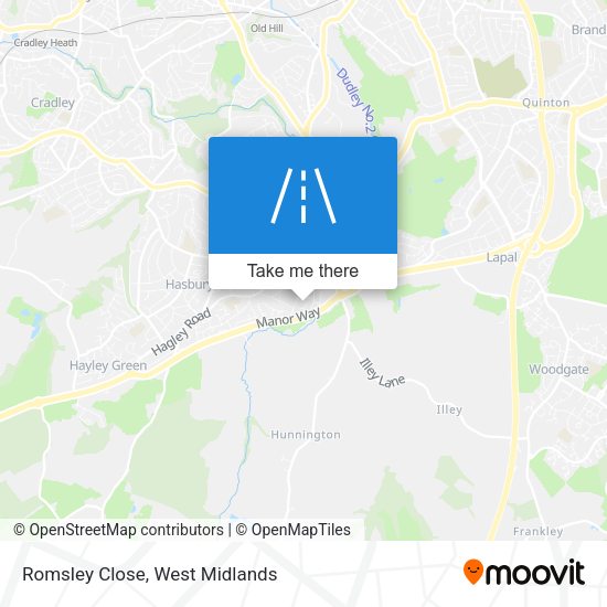 Romsley Close map