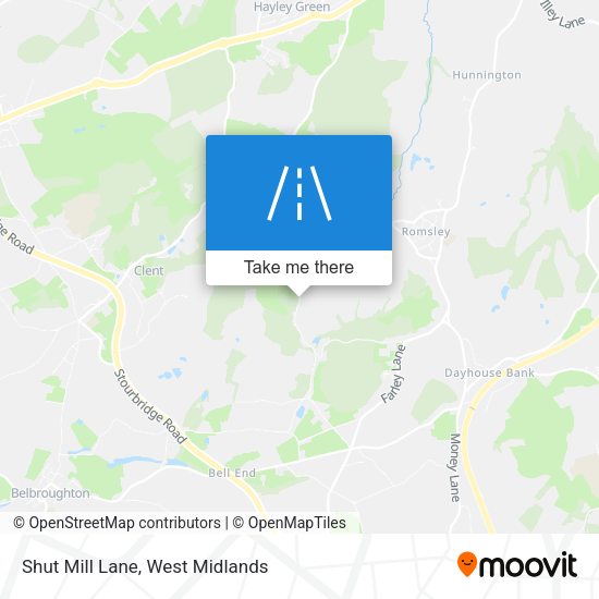 Shut Mill Lane map