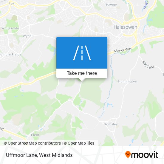 Uffmoor Lane map