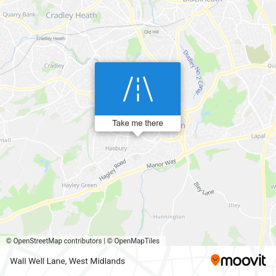 Wall Well Lane map
