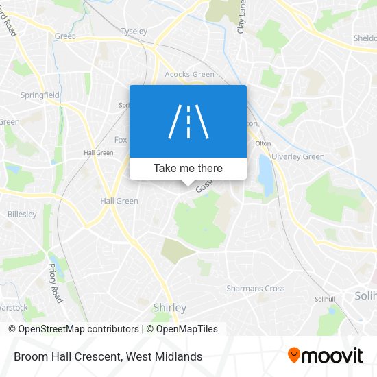 Broom Hall Crescent map