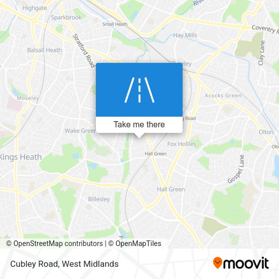 Cubley Road map