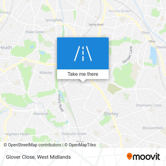 Glover Close map
