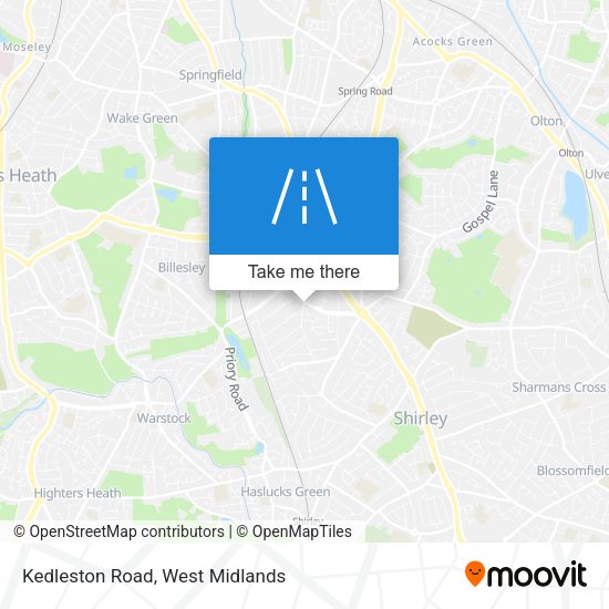 Kedleston Road map