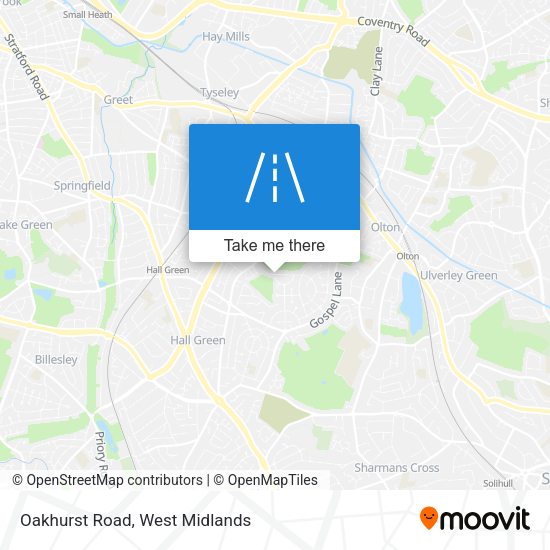 Oakhurst Road map