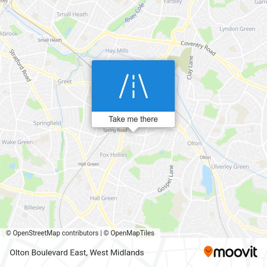 Olton Boulevard East map