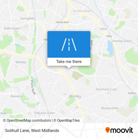 Solihull Lane map