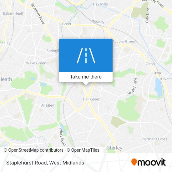Staplehurst Road map