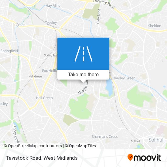 Tavistock Road map