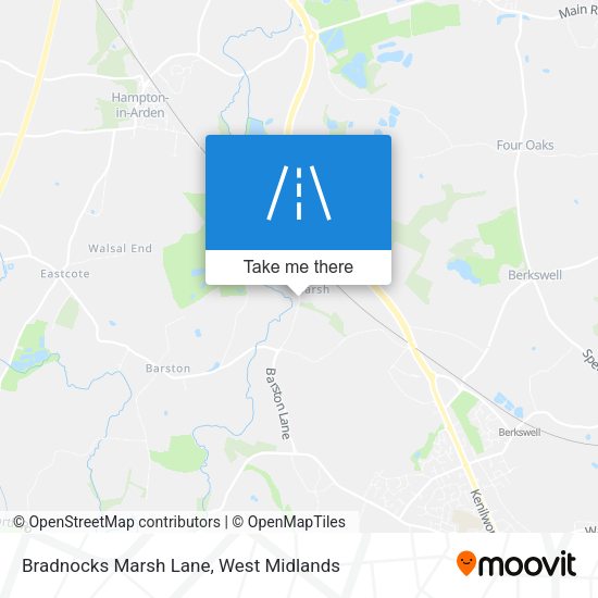 Bradnocks Marsh Lane map