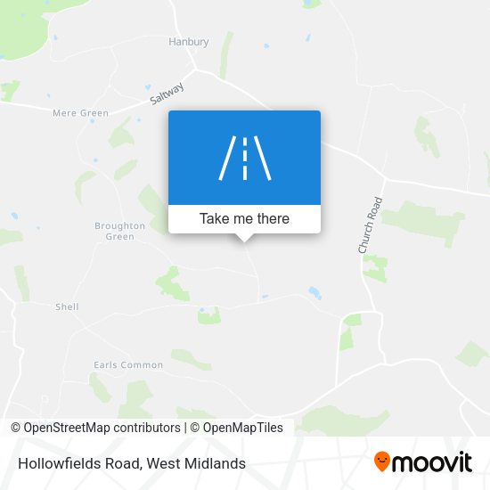 Hollowfields Road map
