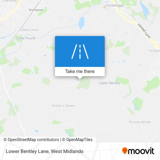 Lower Bentley Lane map