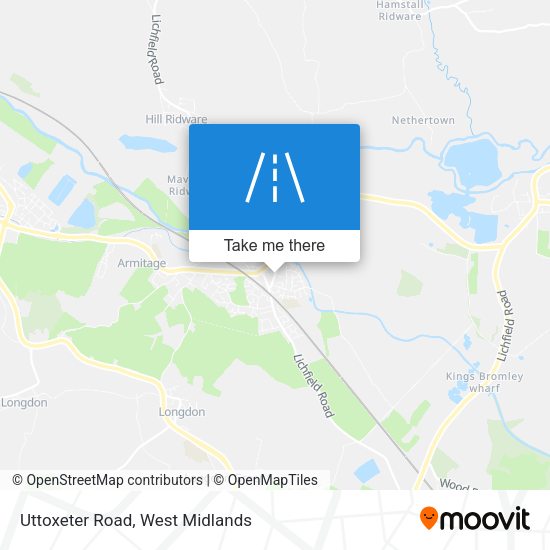 Uttoxeter Road map