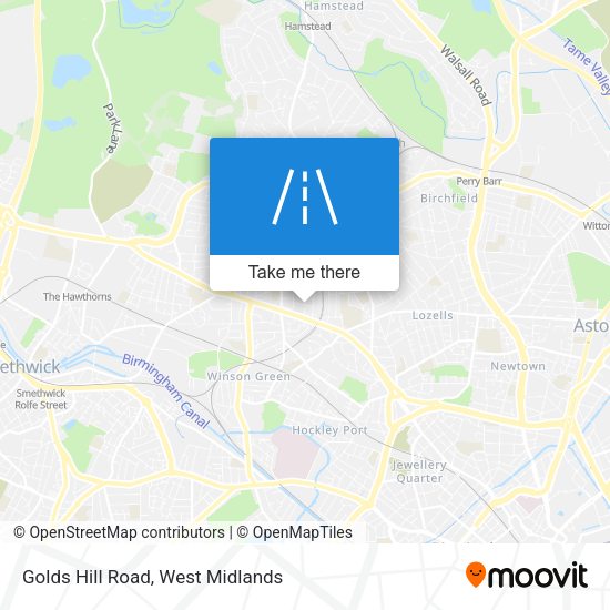 Golds Hill Road map