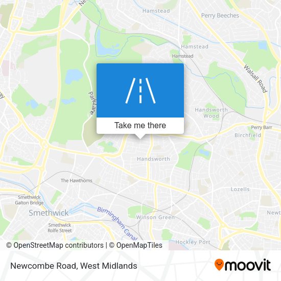 Newcombe Road map